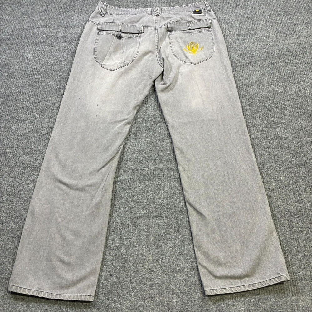 Cavi Knox Regular Straight Fit Jeans Mens Size 40x35 Gray Denim High Rise - Picture 2 of 16